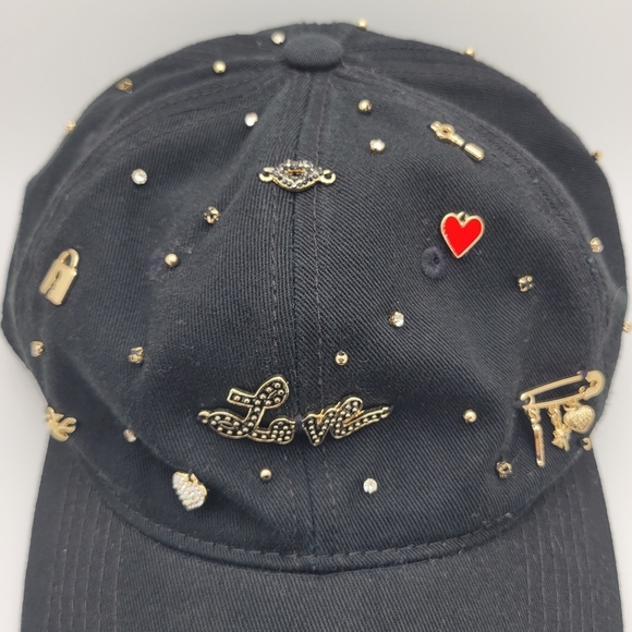 Embellished Black Cap - Picture 2 of 5